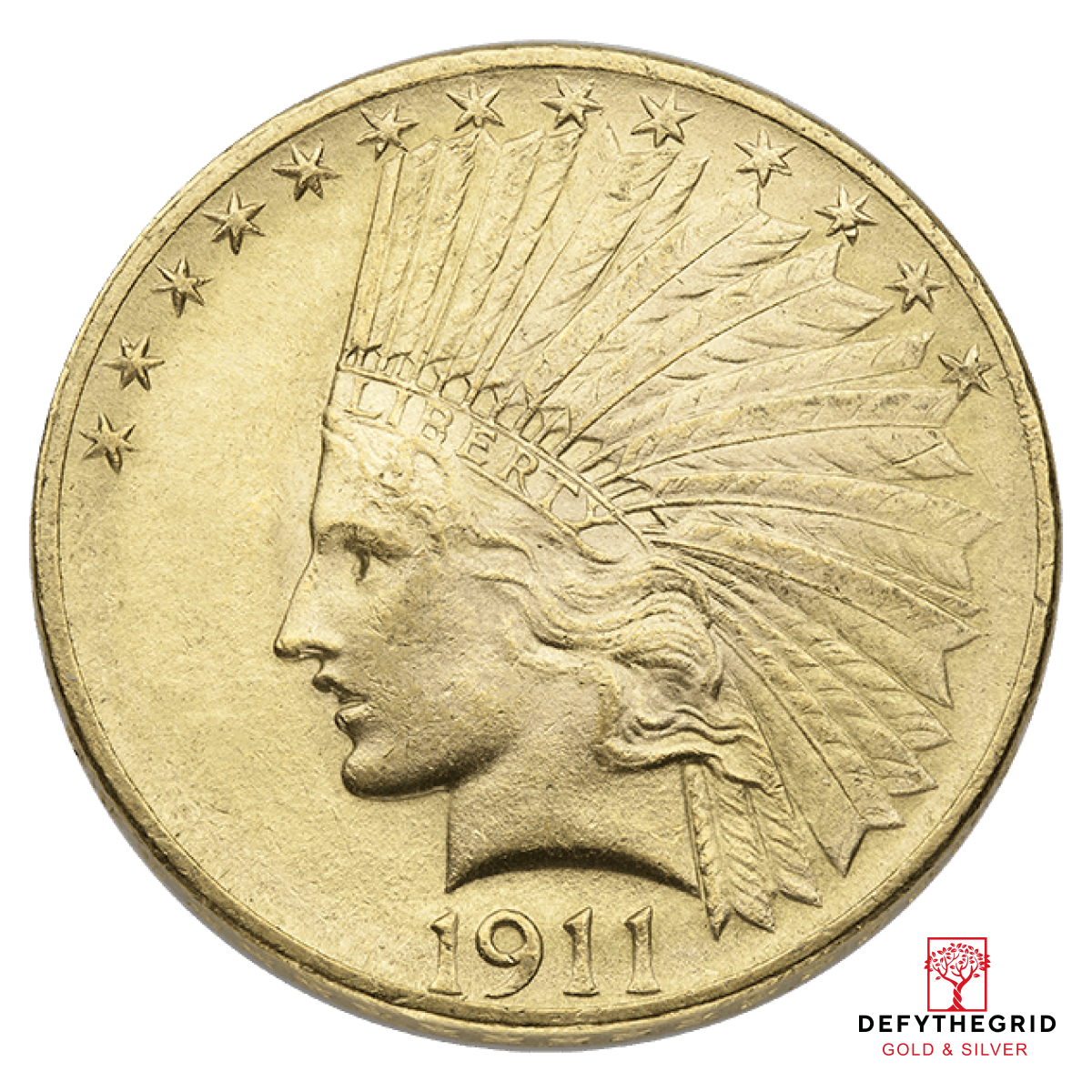 $10 U.S. GOLD INDIAN BU Obverse product photo