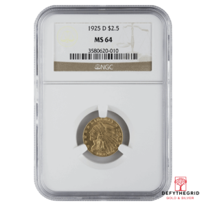 $2.5 U.S. GOLD INDIAN NGC64 Obverse product photo