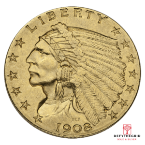 $2.5 U.S. GOLD INDIAN XF Obverse product photo