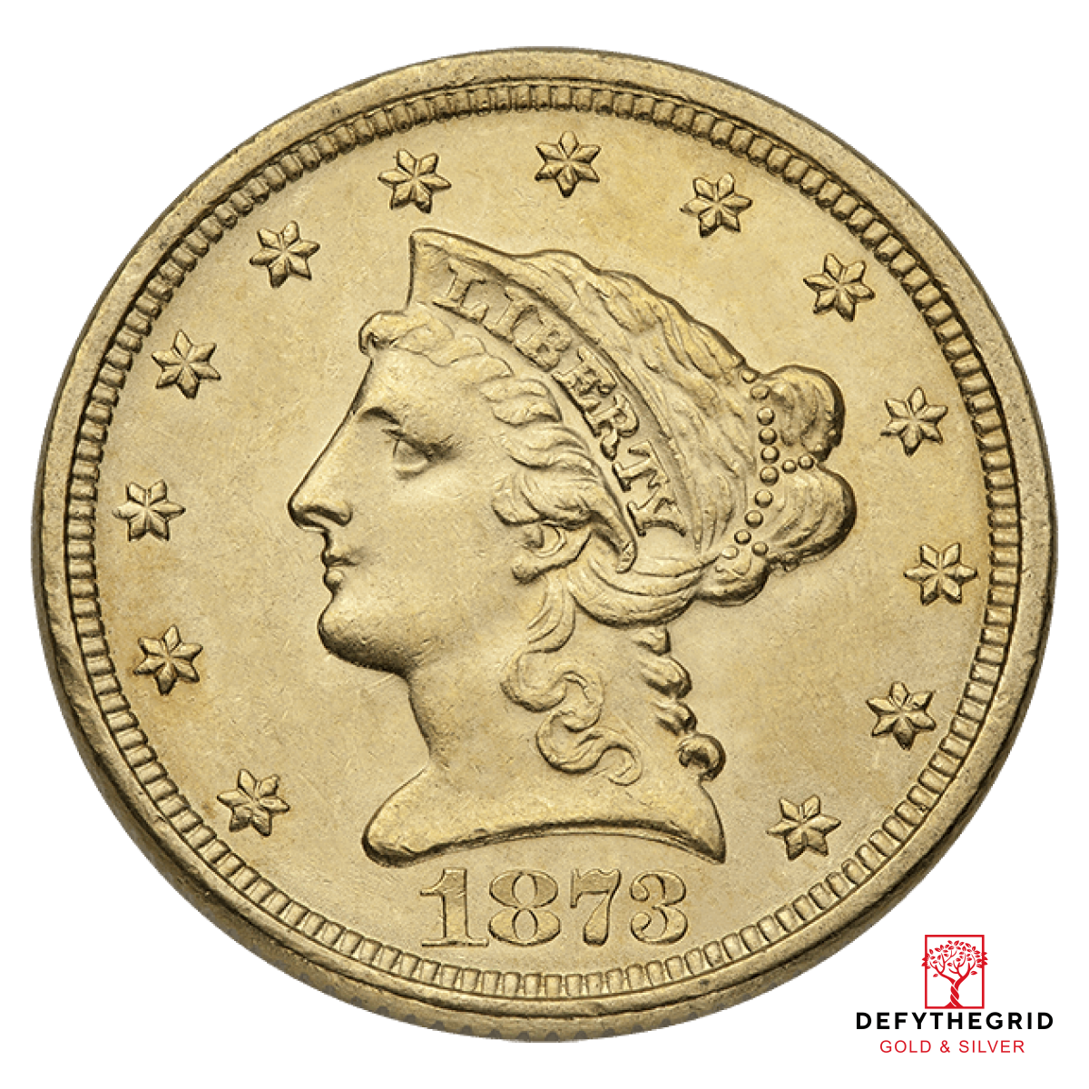 $2.5 U.S. GOLD LIBERTY BU Obverse product photo