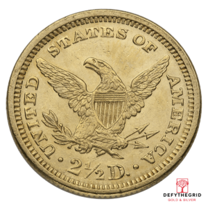 $2.5 U.S. GOLD LIBERTY BU Reverse product photo