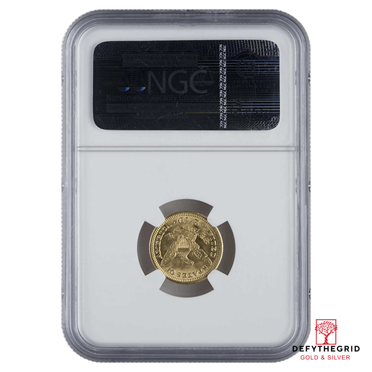 $2.5 U.S. GOLD LIBERTY NGC62 Reverse product photo