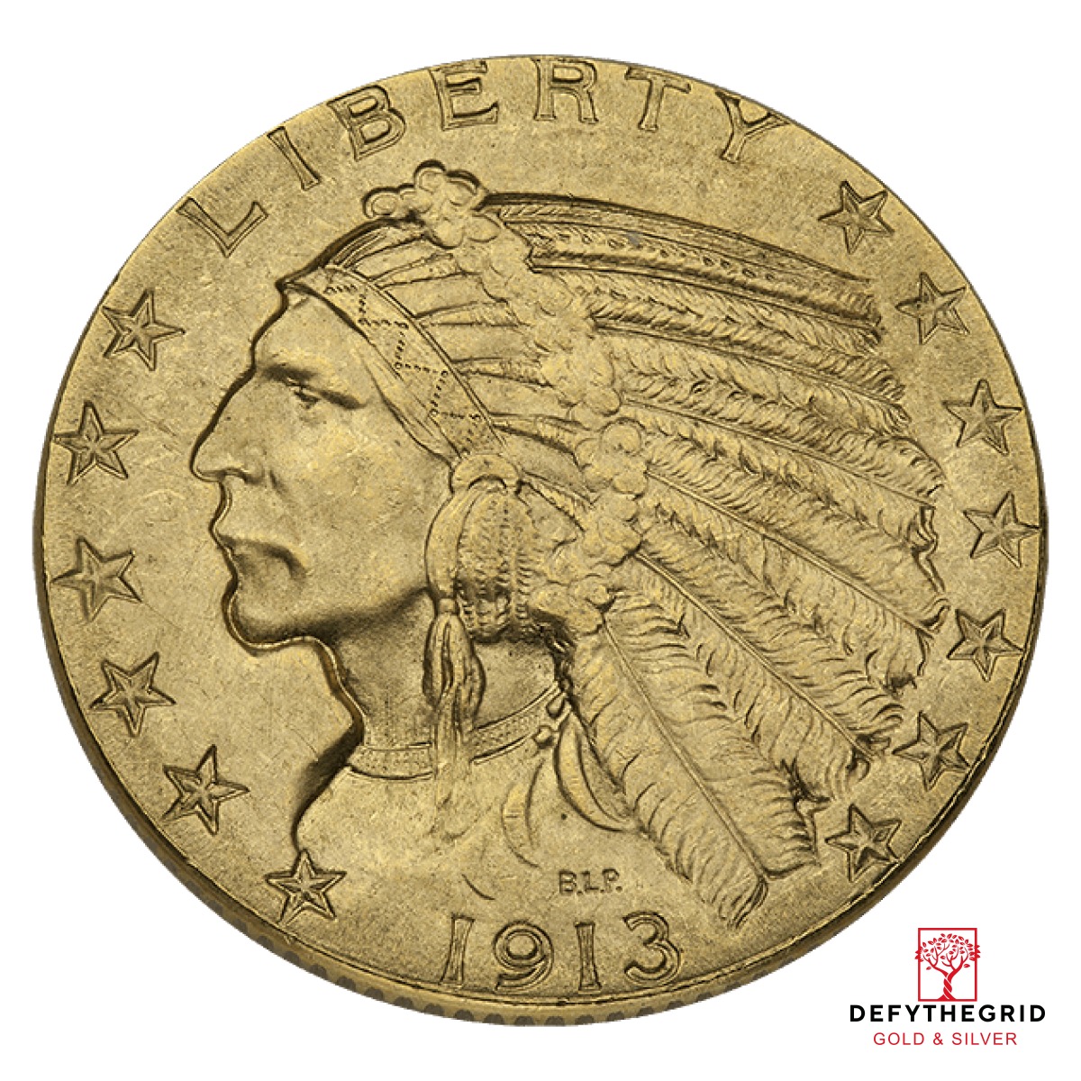 $5 U.S. GOLD INDIAN BU Obverse product photo