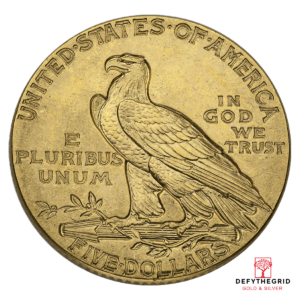 $5 U.S. GOLD INDIAN BU Reverse product photo