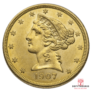 $5 U.S. GOLD LIBERTY BU Obverse product photo