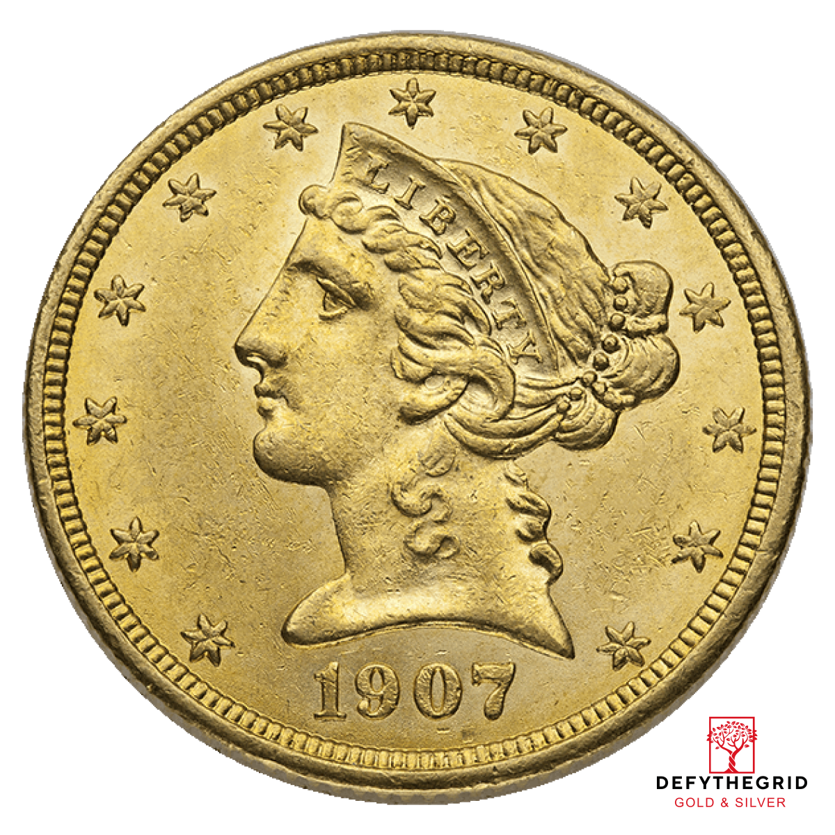 $5 U.S. GOLD LIBERTY BU Obverse product photo