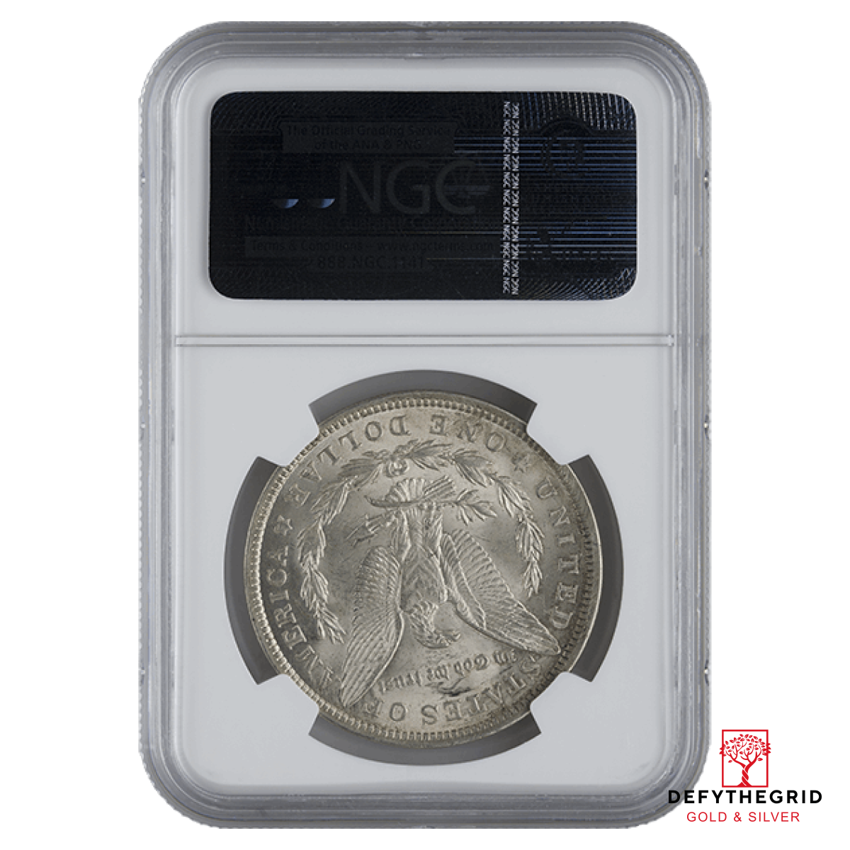 1921 AMERICAN SILVER MORGAN DOLLAR NGC63 Reverse product photo