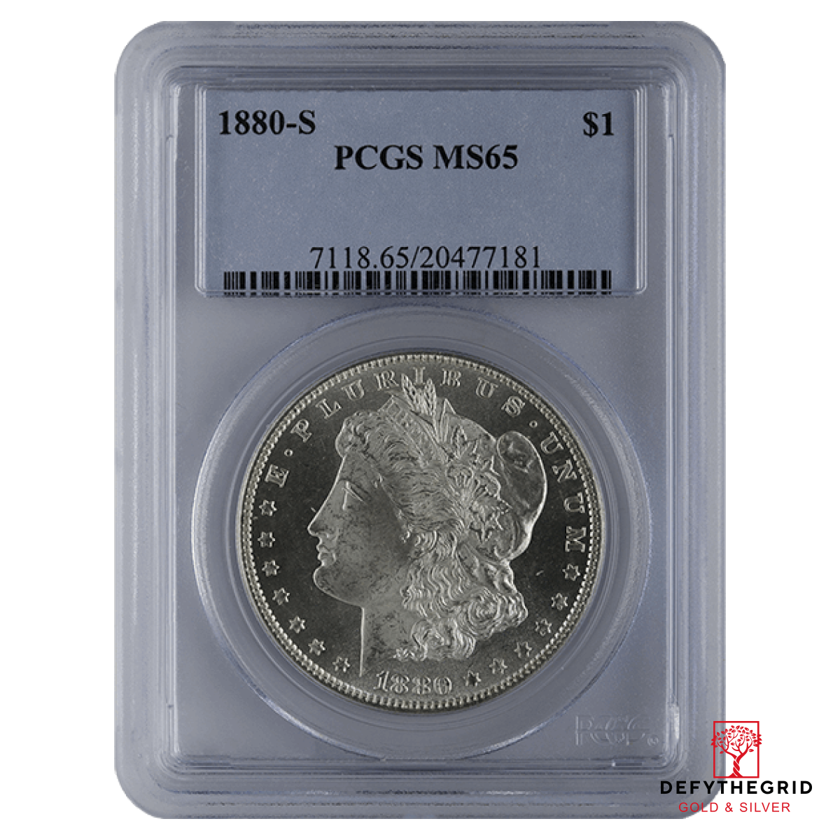1878-1921 AMERICAN SILVER MORGAN DOLLAR PCGS65 Obverse product photo