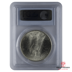 1921-1935 AMERICAN SILVER PEACE DOLLAR PCGS63 Reverse product photo