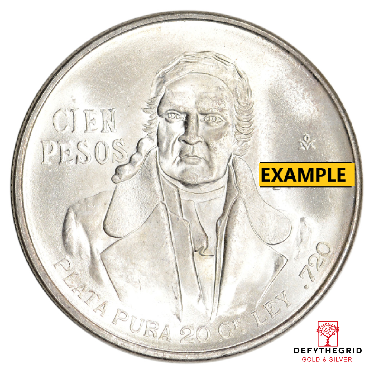 1977-1979 MEXICAN 100 PESO SILVER Obverse product photo