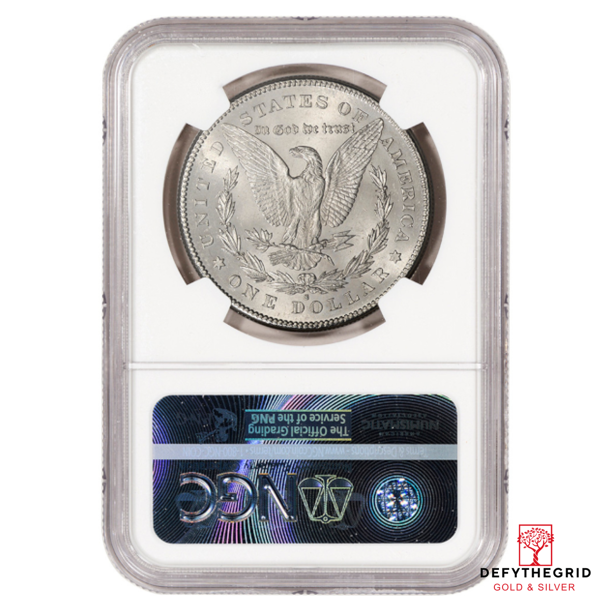 1878-S MORGAN SILVER DOLLAR NGC BU G.T. MORGAN LABEL Reverse product photo