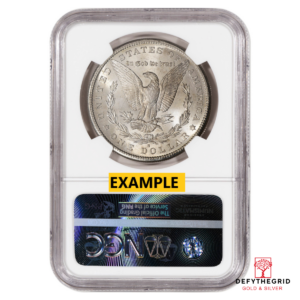 1880-S MORGAN SILVER DOLLAR NGC BU G.T. MORGAN LABEL Reverse product photo