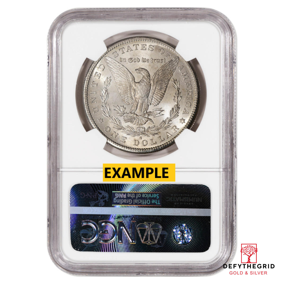 1880-S MORGAN SILVER DOLLAR NGC BU G.T. MORGAN LABEL Reverse product photo