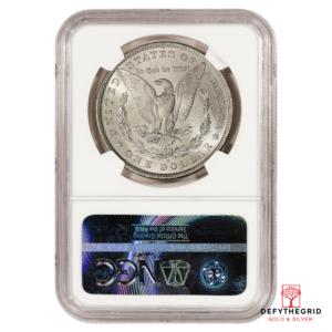 1881-O MORGAN SILVER DOLLAR NGC BU G.T. MORGAN LABEL Reverse product photo