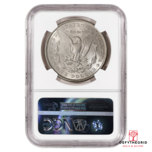 1887 MORGAN SILVER DOLLAR NGC BU G.T. MORGAN LABEL Reverse product photo