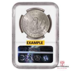 1899-O MORGAN SILVER DOLLAR NGC BU G.T. MORGAN LABEL Reverse product photo