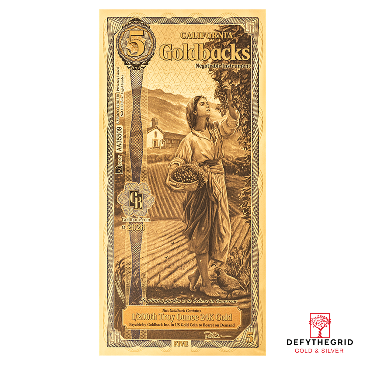 2026 California 5 Alpha Goldback