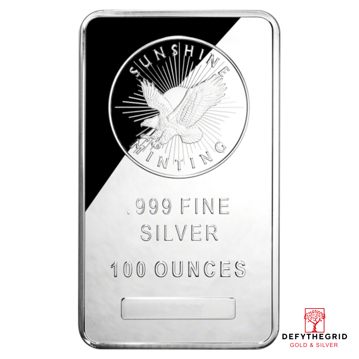 100 OZ SILVER BAR SUNSHINE Obverse product photo