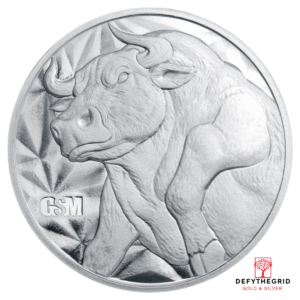 1/2 OZ SILVER ROUND BULL AND BEAR GOLDEN STATE MINT Obverse product photo