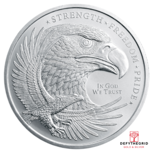 1/2 OZ SILVER ROUND EAGLE GOLDEN STATE MINT Obverse product photo