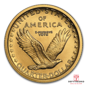 2016 1/4 OZ U.S. GOLD STANDING LIBERTY Reverse product photo