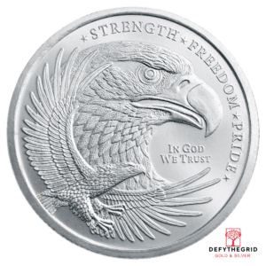 1/4 OZ SILVER ROUND EAGLE GOLDEN STATE MINT Obverse product photo