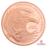 1 OZ COPPER ROUND EAGLE Obverse product photo