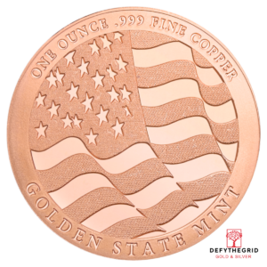 1 OZ COPPER ROUND EAGLE Reverse product photo