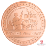 1 OZ COPPER ROUND HOME OF THE FREE Obverse product photo