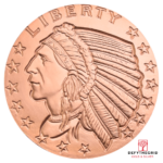 1 OZ COPPER ROUND INCUSE INDIAN Obverse product photo