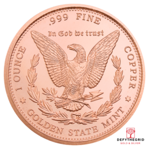 1 OZ COPPER ROUND MORGAN Reverse product photo