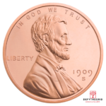 1 OZ COPPER ROUND WHEAT CENT Obverse product photo