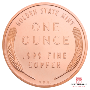 1 OZ COPPER ROUND WHEAT CENT Reverse product photo