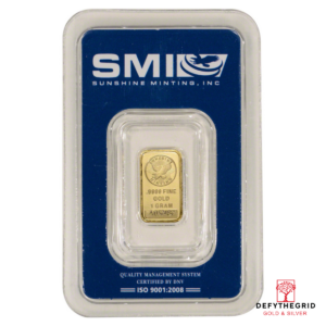 1 GRAM GOLD BAR SUNSHINE Obverse product photo