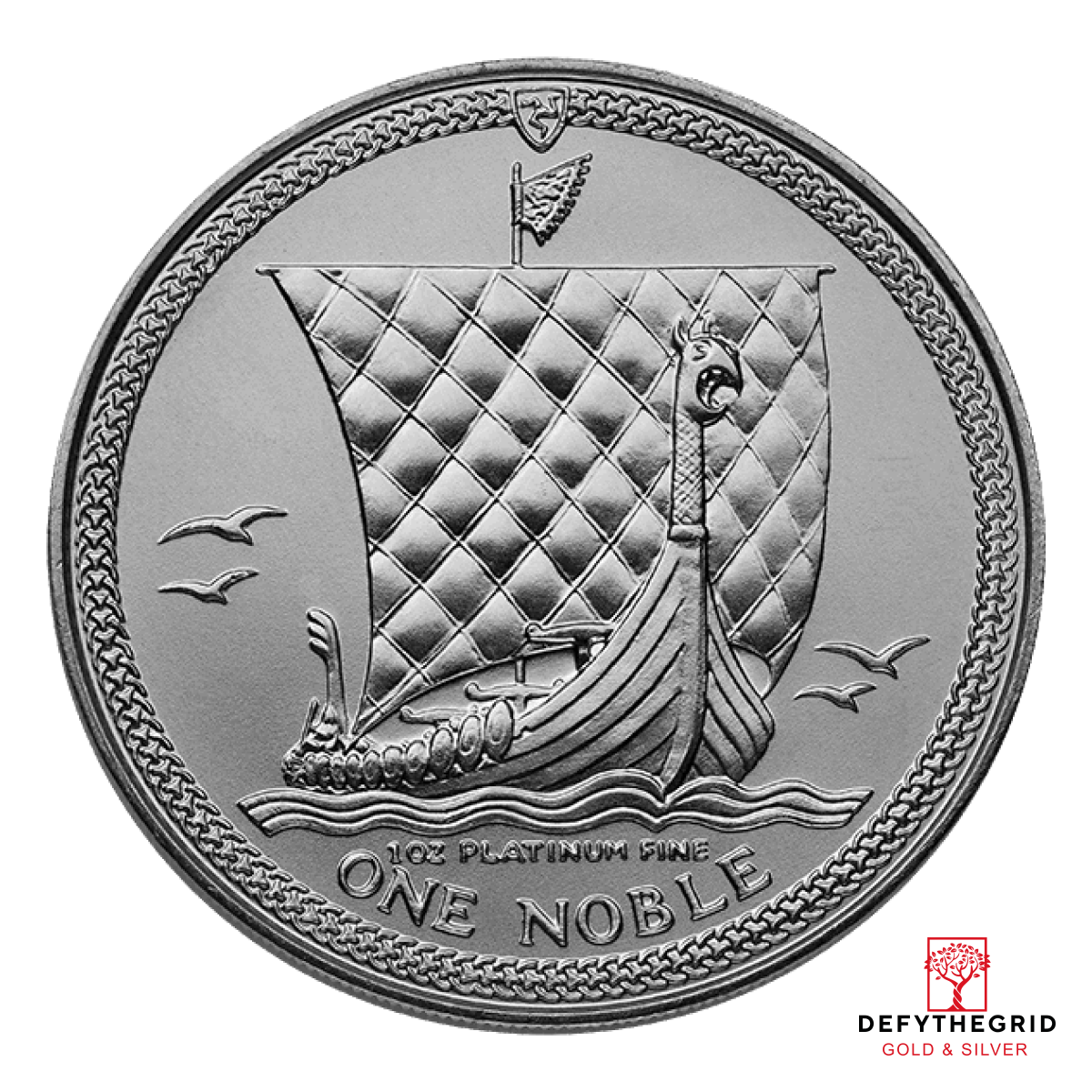 1 OZ PLATINUM NOBLE ISLE OF MAN Obverse product photo