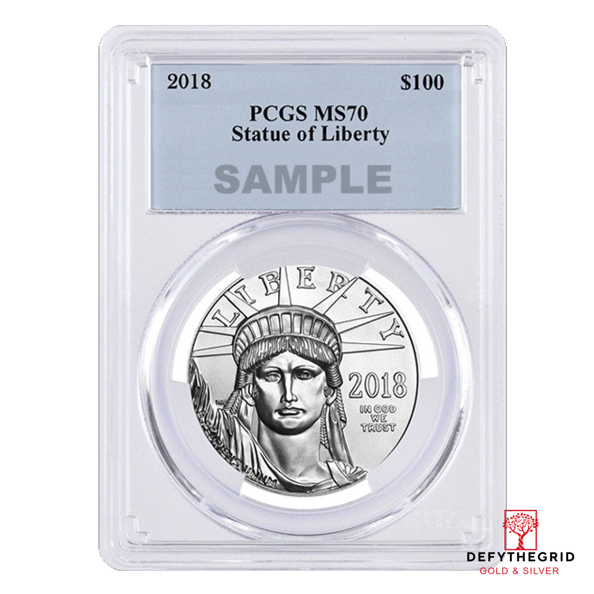 1 OZ PLATINUM AMERICAN EAGLE PCGS MS70 Obverse product photo