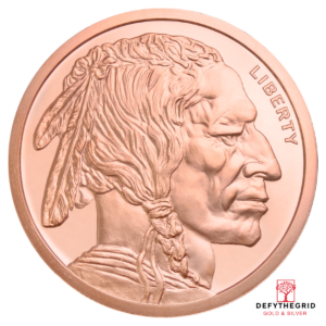 2 OZ COPPER ROUND BUFFALO Obverse product photo