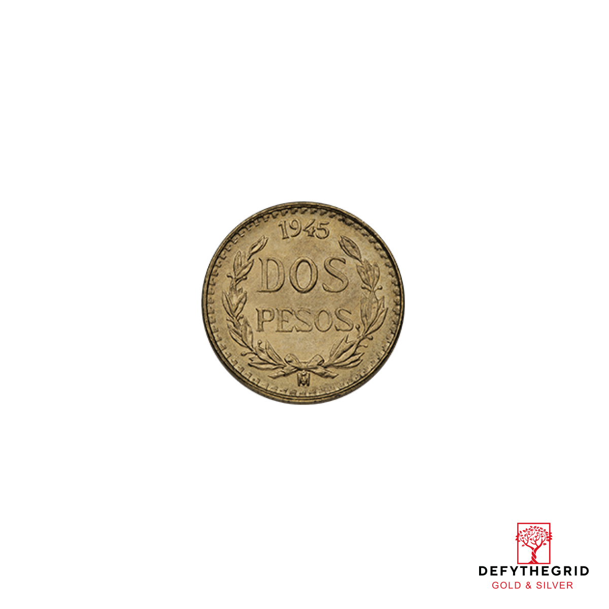 2 PESO MEXICAN GOLD COIN Obverse product photo