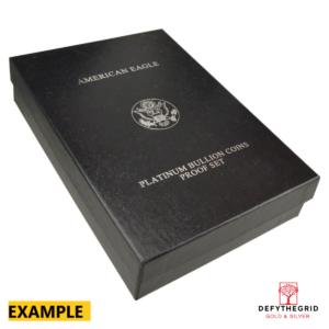 4-PIECE AMERICAN PLATINUM EAGLE PROOF SET WITH ORIGINAL BOX AND PAPERS Reverse product photo