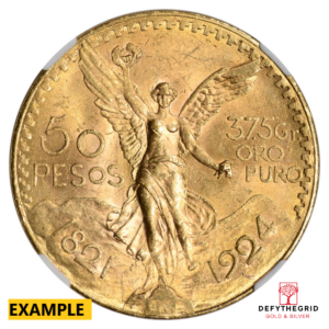 1924 MEXICO 50 PESO GOLD COIN Obverse product photo