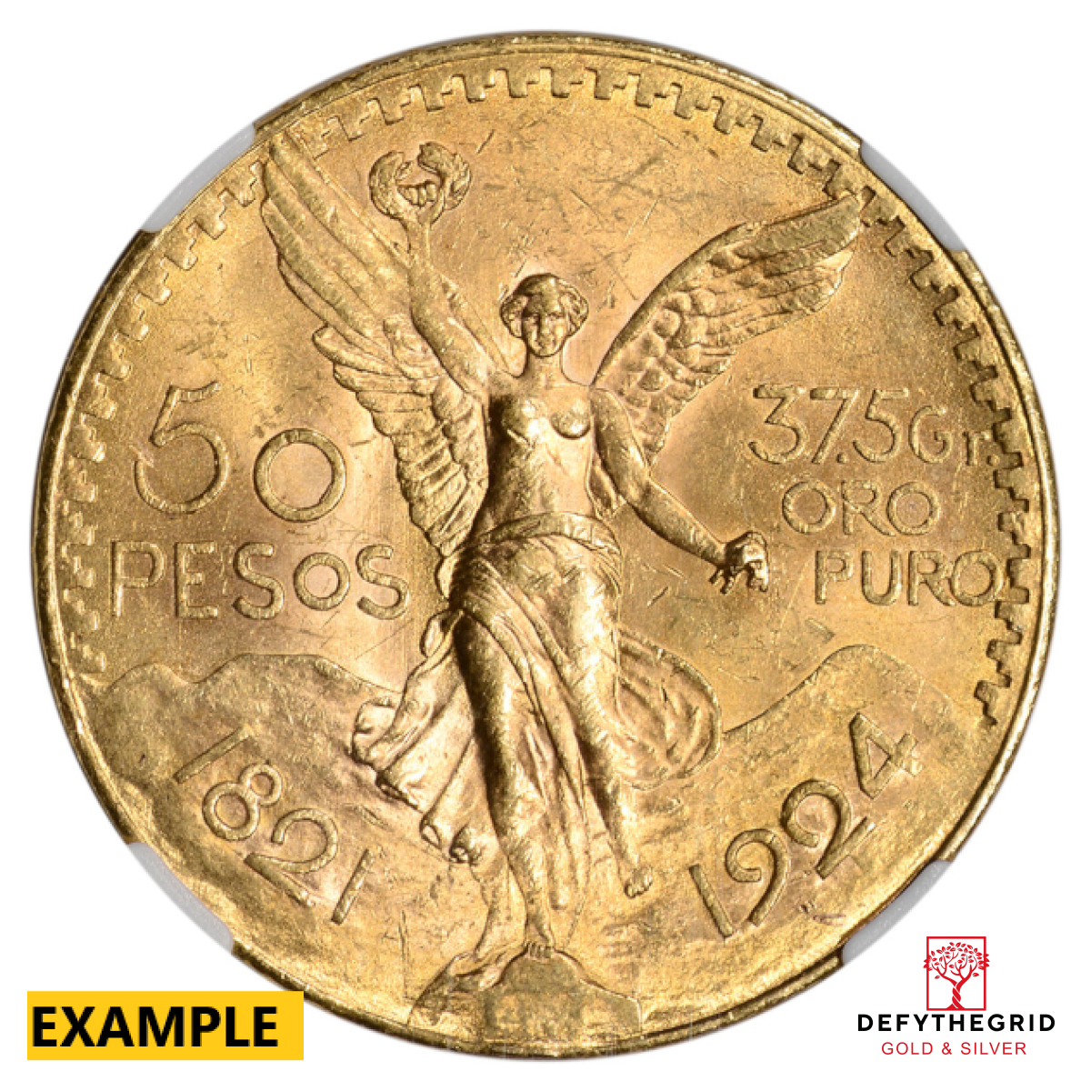 1924 MEXICO 50 PESO GOLD COIN Obverse product photo