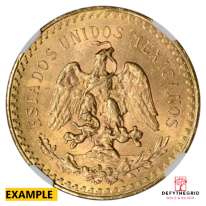 1924 MEXICO 50 PESO GOLD COIN Reverse product photo