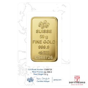 50 GRAM GOLD BAR PAMP ROSA Reverse product photo