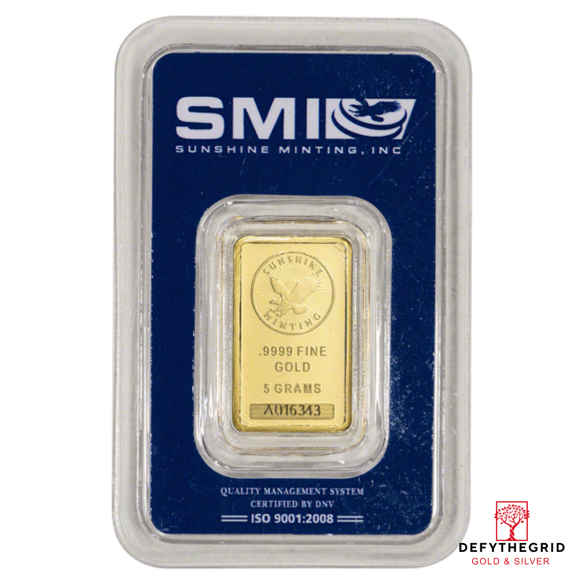 5 GRAM GOLD BAR SUNSHINE MINT Obverse product photo