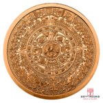 5 OZ COPPER ROUND AZTEC CALENDAR Obverse product photo