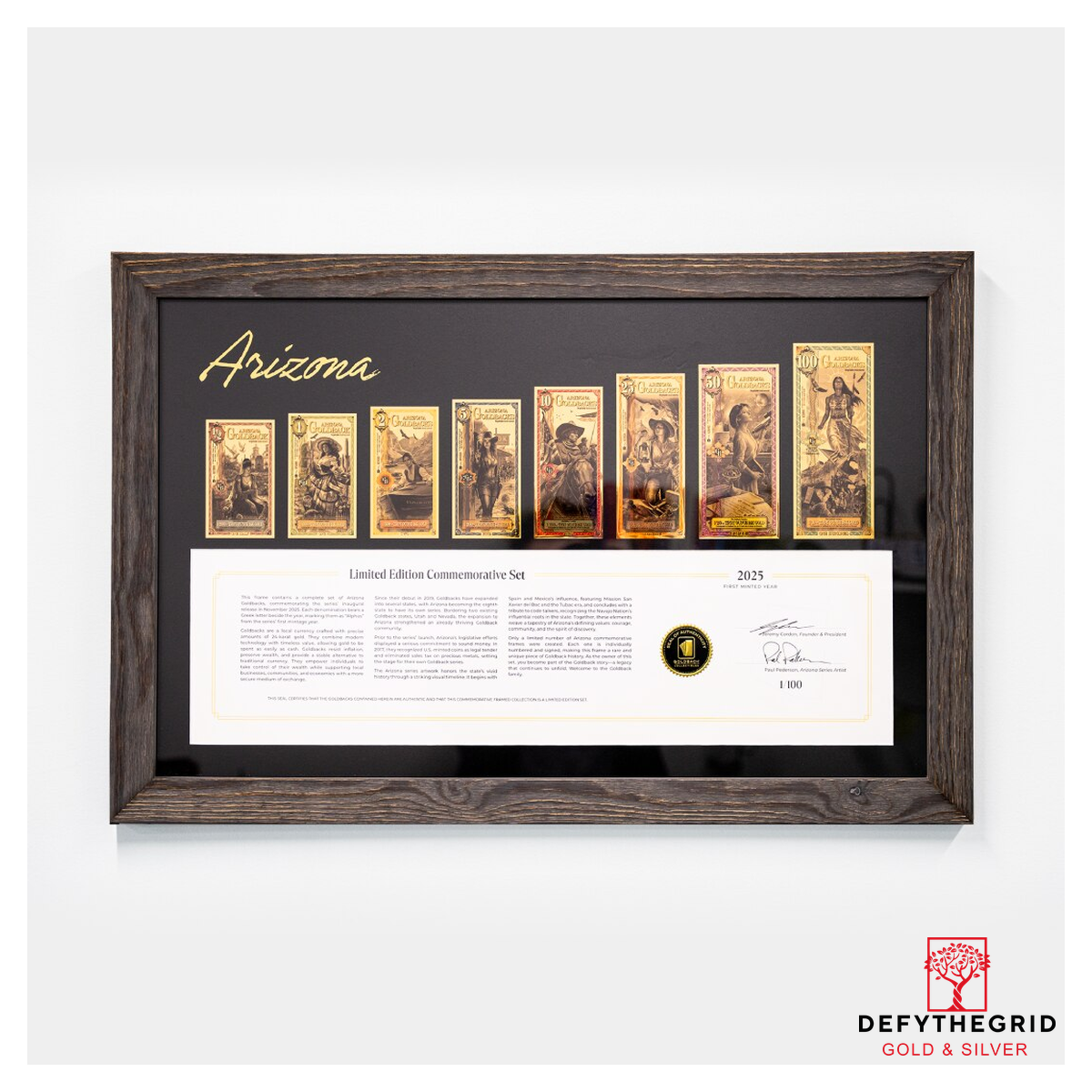 2026 Arizona Commemorative Goldback Framed Set