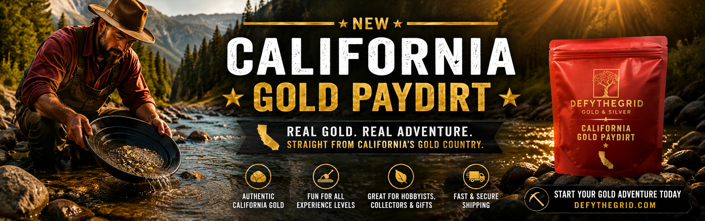 California Gold Paydirt Banner