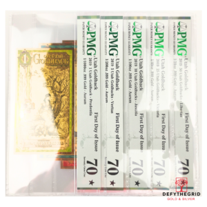2019 Utah Goldback Set Graded MS70 FDOI