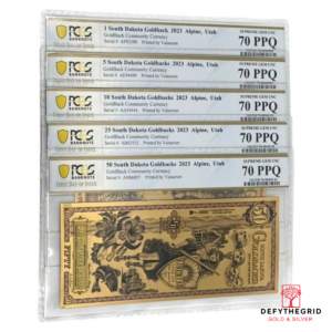 2023 South Dakota FDOI Goldback Set *PMG* MS70