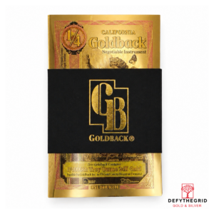 1/4 California Goldback Gold Aurum Notes (100 pack, Alpha, BRAND NEW)
